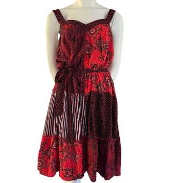 Lane Bryant Womens TANK DRESS 16 Red Bandana Patc… - image 1