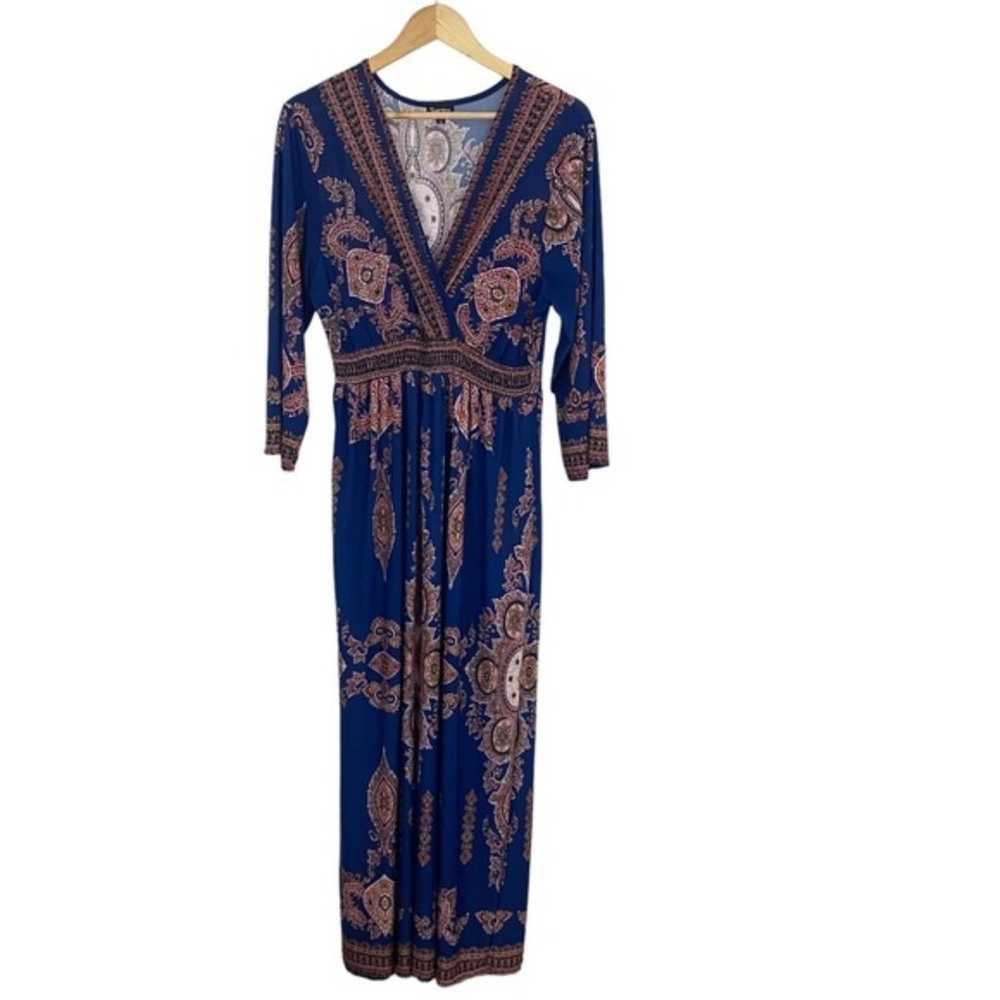 Sapogee Paisley Maxi Dress Bohemian Boho Size 1X - image 11