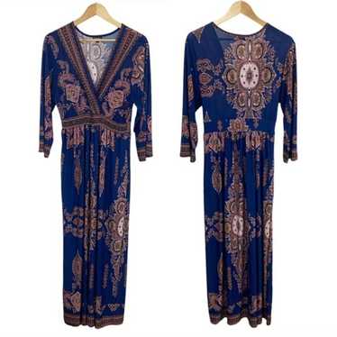 Sapogee Paisley Maxi Dress Bohemian Boho Size 1X - image 1