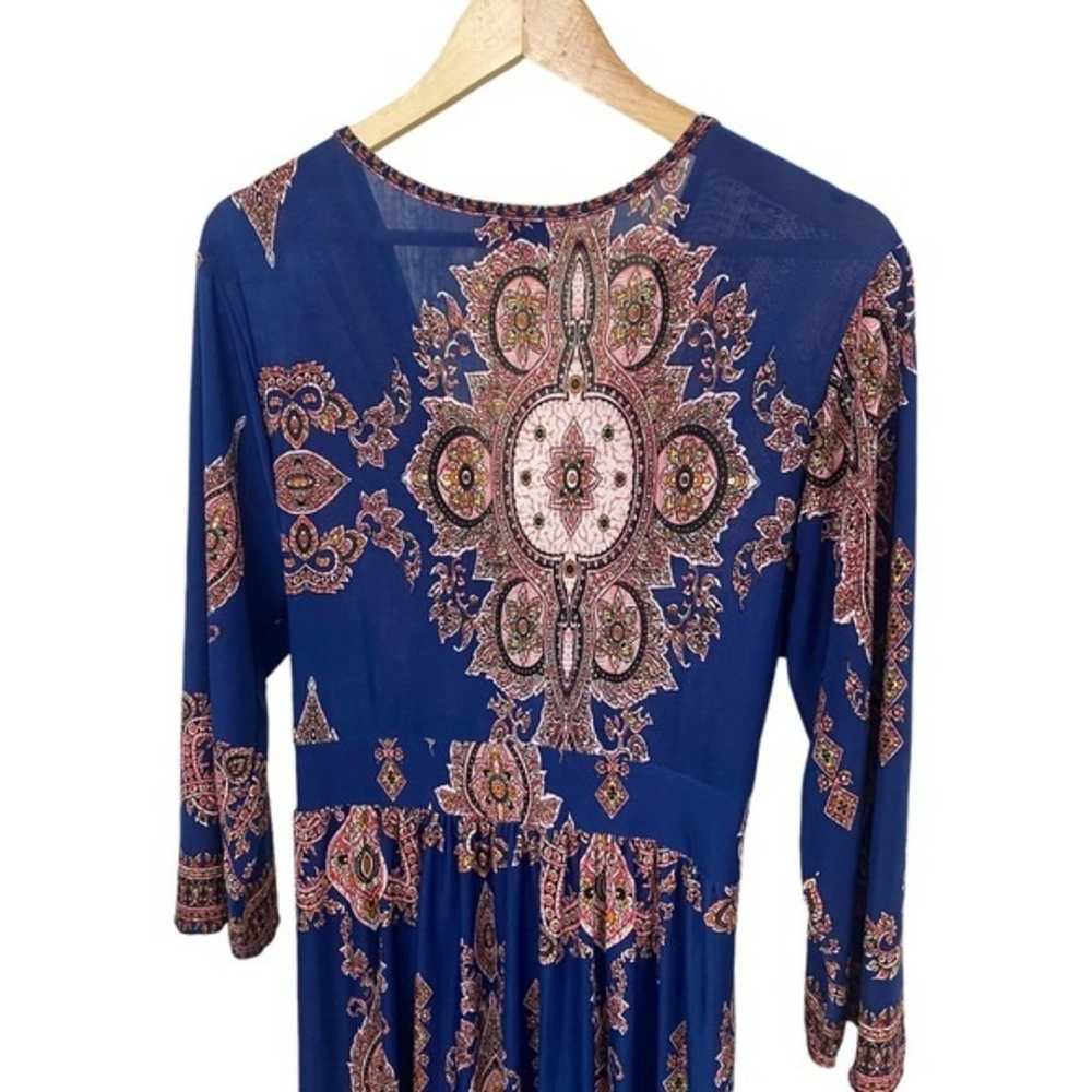 Sapogee Paisley Maxi Dress Bohemian Boho Size 1X - image 3