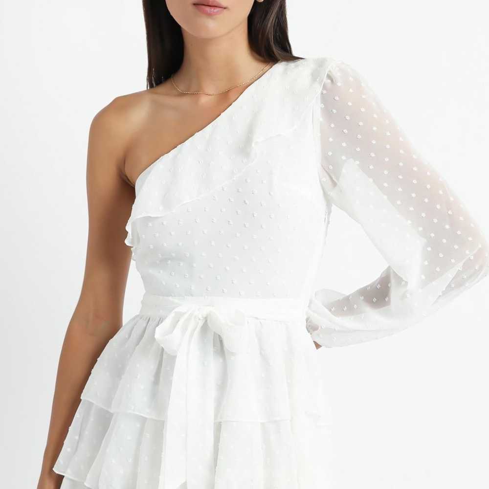 Showpo Daydreamer one shoulder white dress - image 2