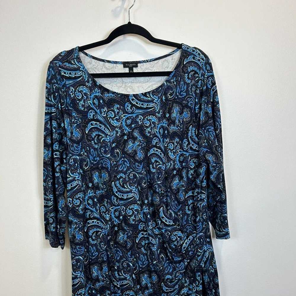 Talbots Women's Dress Paisley Stretch Faux Wrap R… - image 2