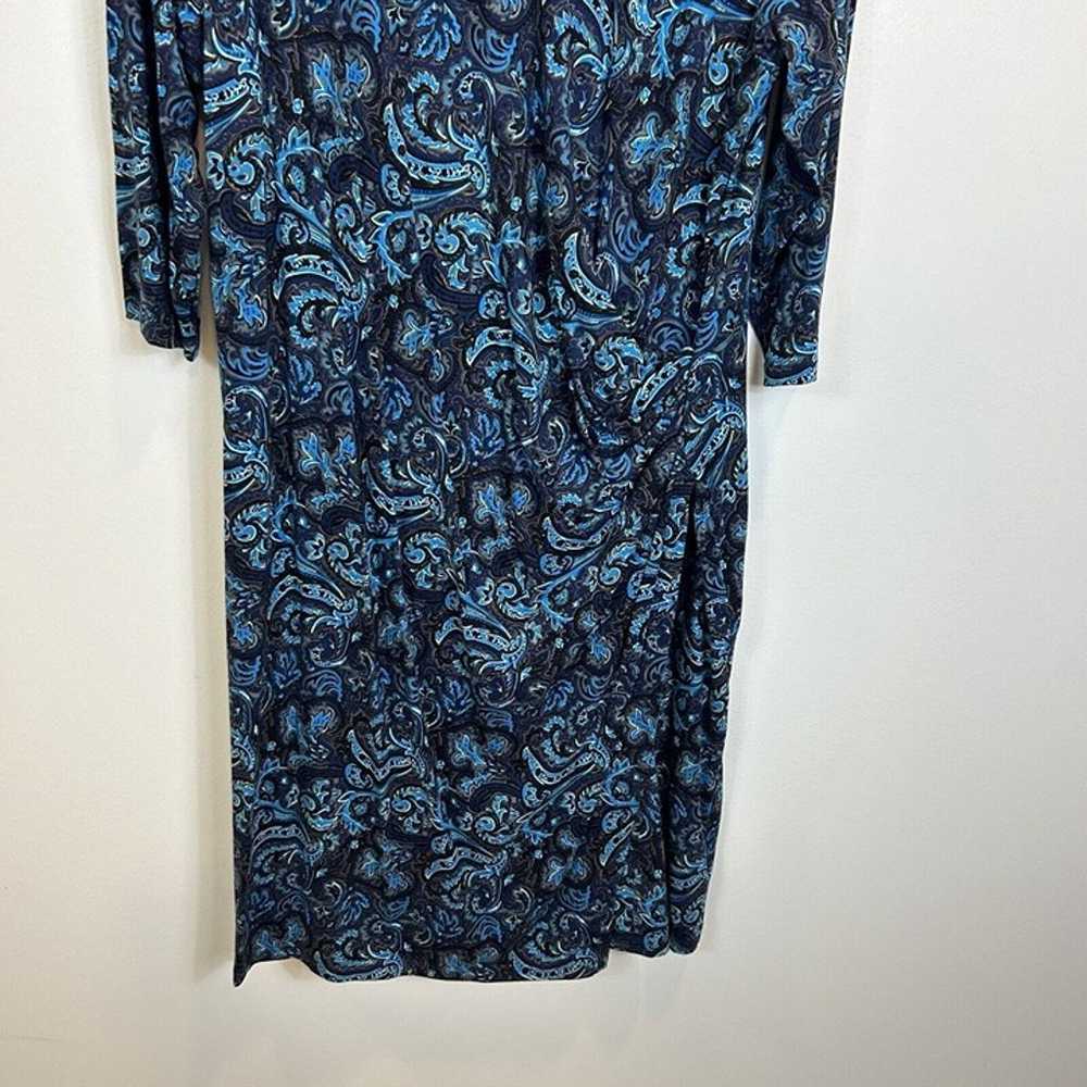 Talbots Women's Dress Paisley Stretch Faux Wrap R… - image 3