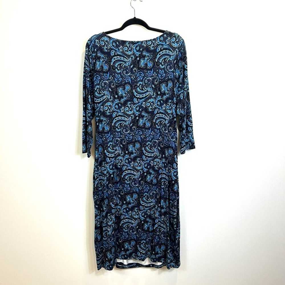 Talbots Women's Dress Paisley Stretch Faux Wrap R… - image 6