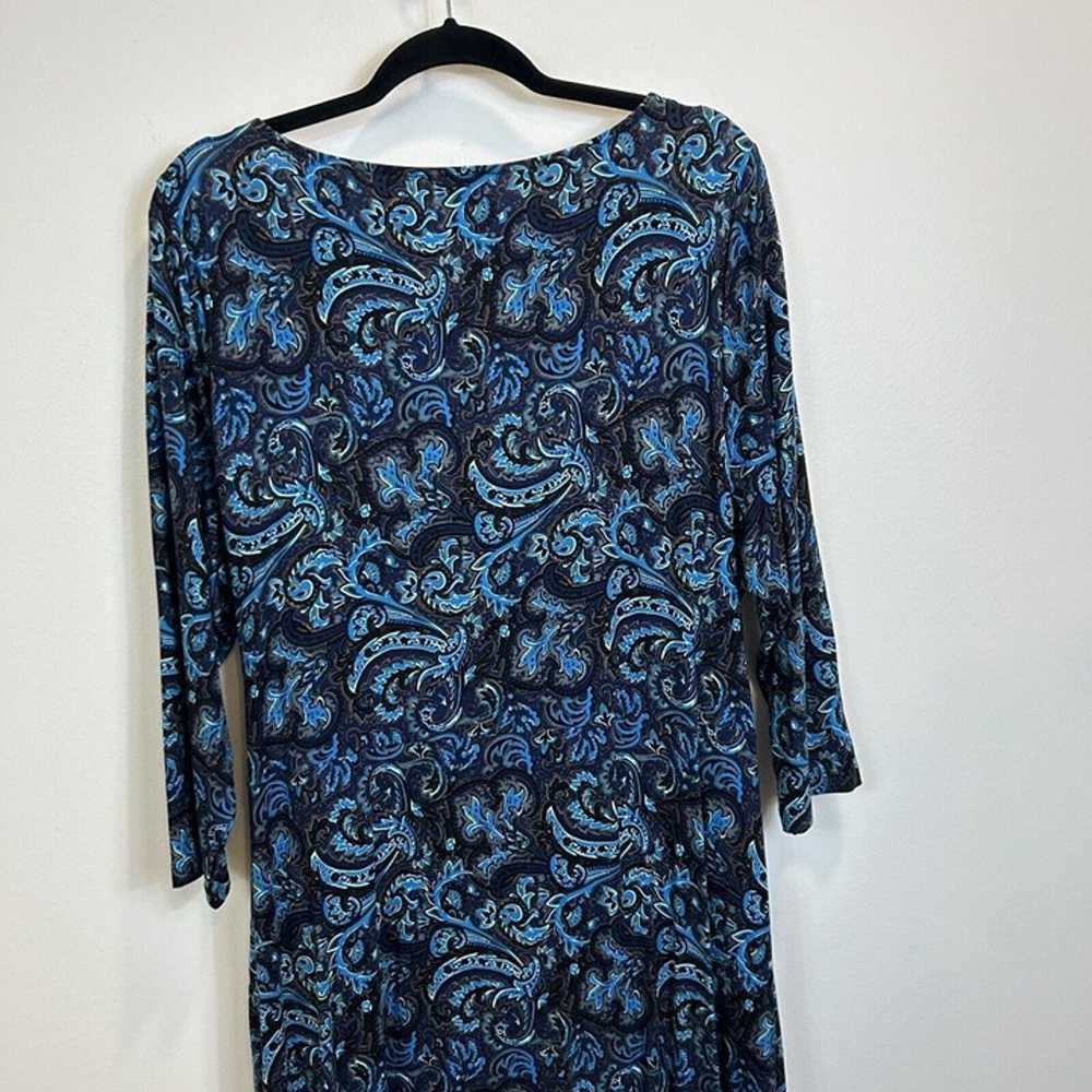 Talbots Women's Dress Paisley Stretch Faux Wrap R… - image 7