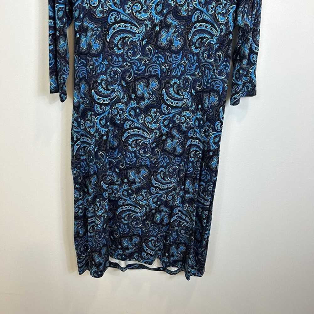 Talbots Women's Dress Paisley Stretch Faux Wrap R… - image 8