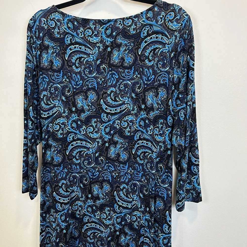 Talbots Women's Dress Paisley Stretch Faux Wrap R… - image 9