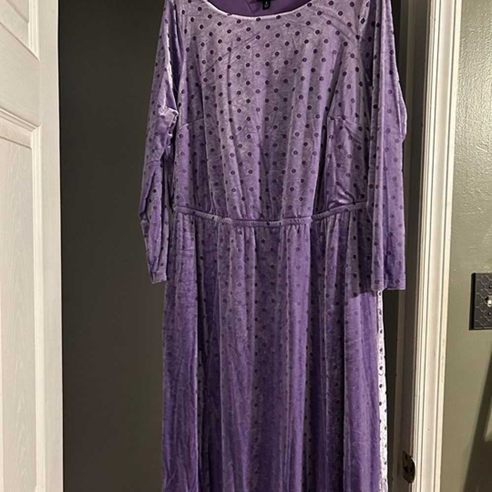 Torrid Purple Polka Dot Dress - image 1