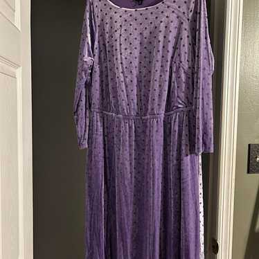 Torrid Purple Polka Dot Dress - image 1