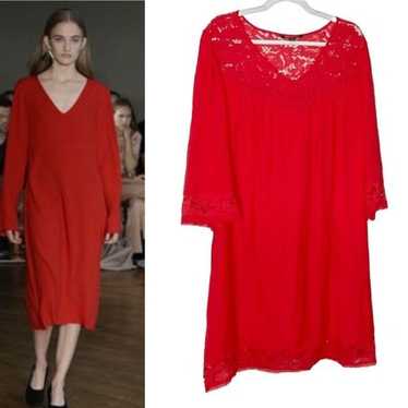 Zac & Rachel red shift dress. Long sleeves with l… - image 1