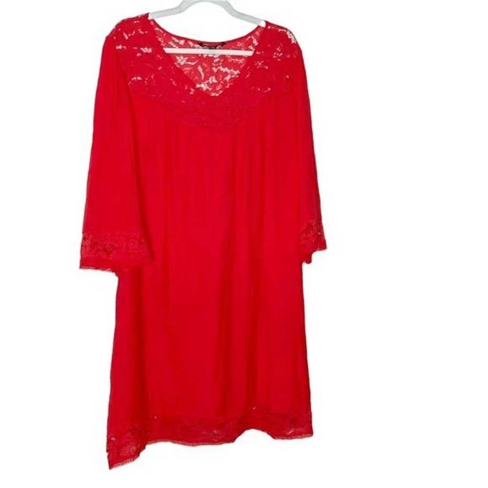 Zac & Rachel red shift dress. Long sleeves with l… - image 2