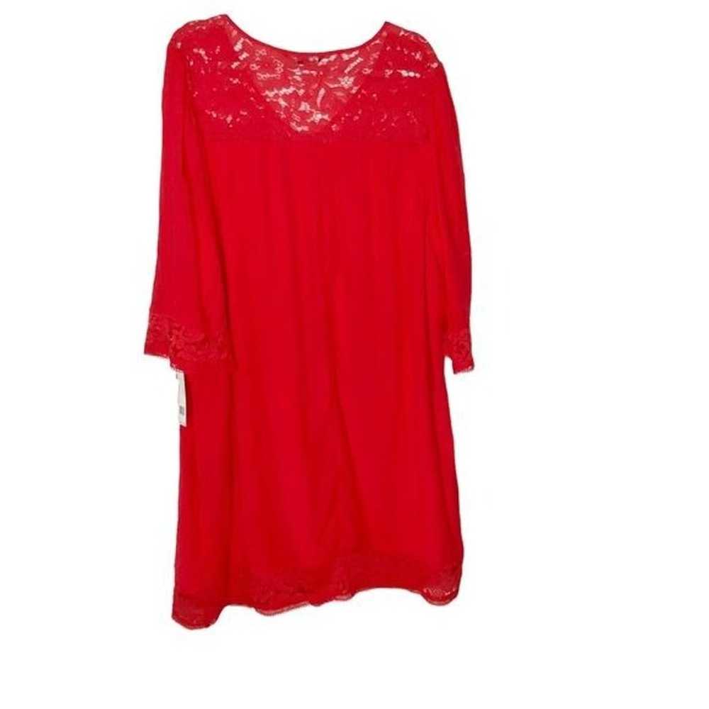 Zac & Rachel red shift dress. Long sleeves with l… - image 3