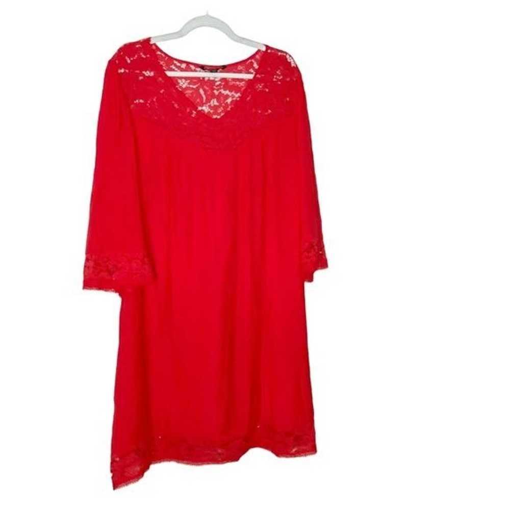 Zac & Rachel red shift dress. Long sleeves with l… - image 4