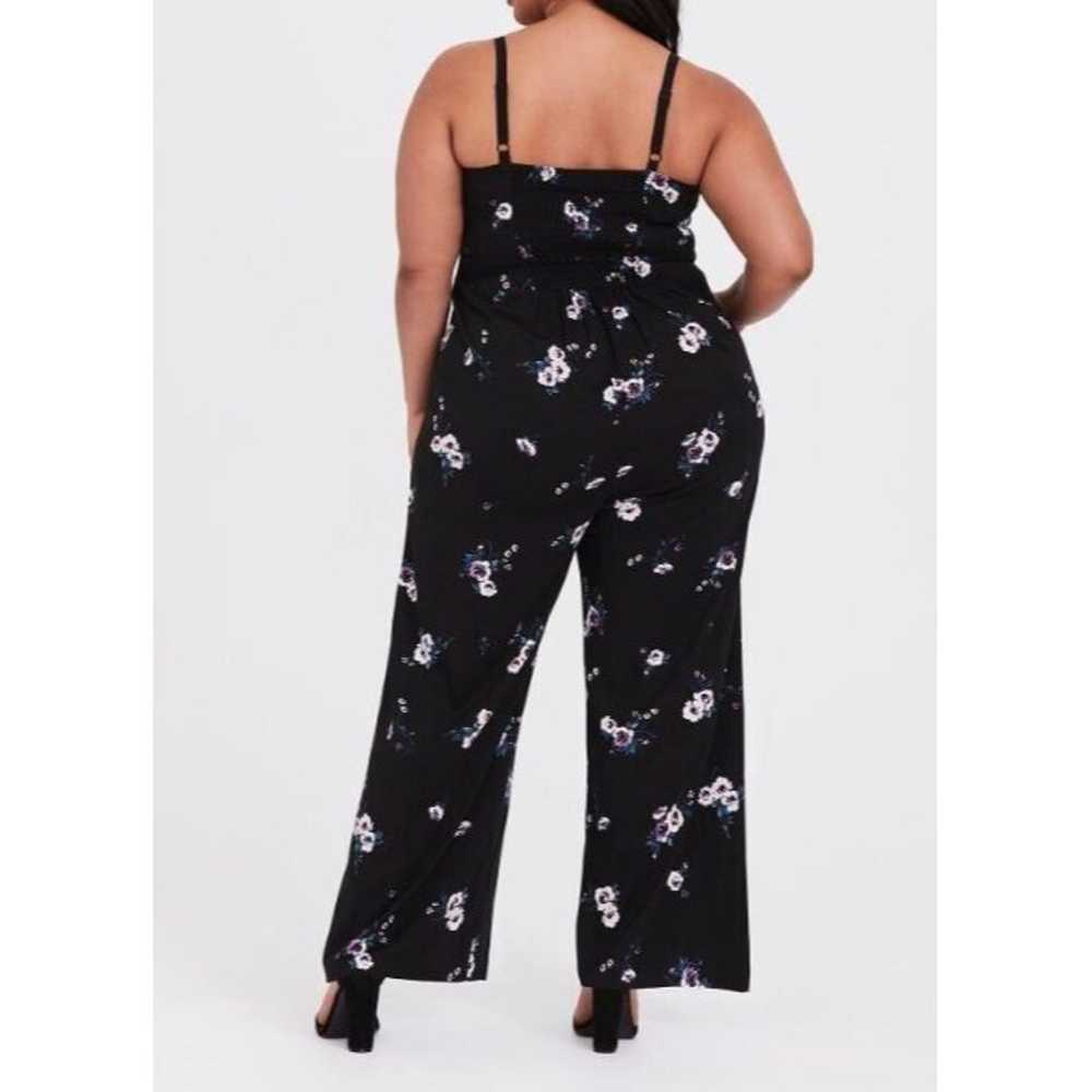 Torrid Jumpsuit Womens 2X Black Floral Sleeveless… - image 7