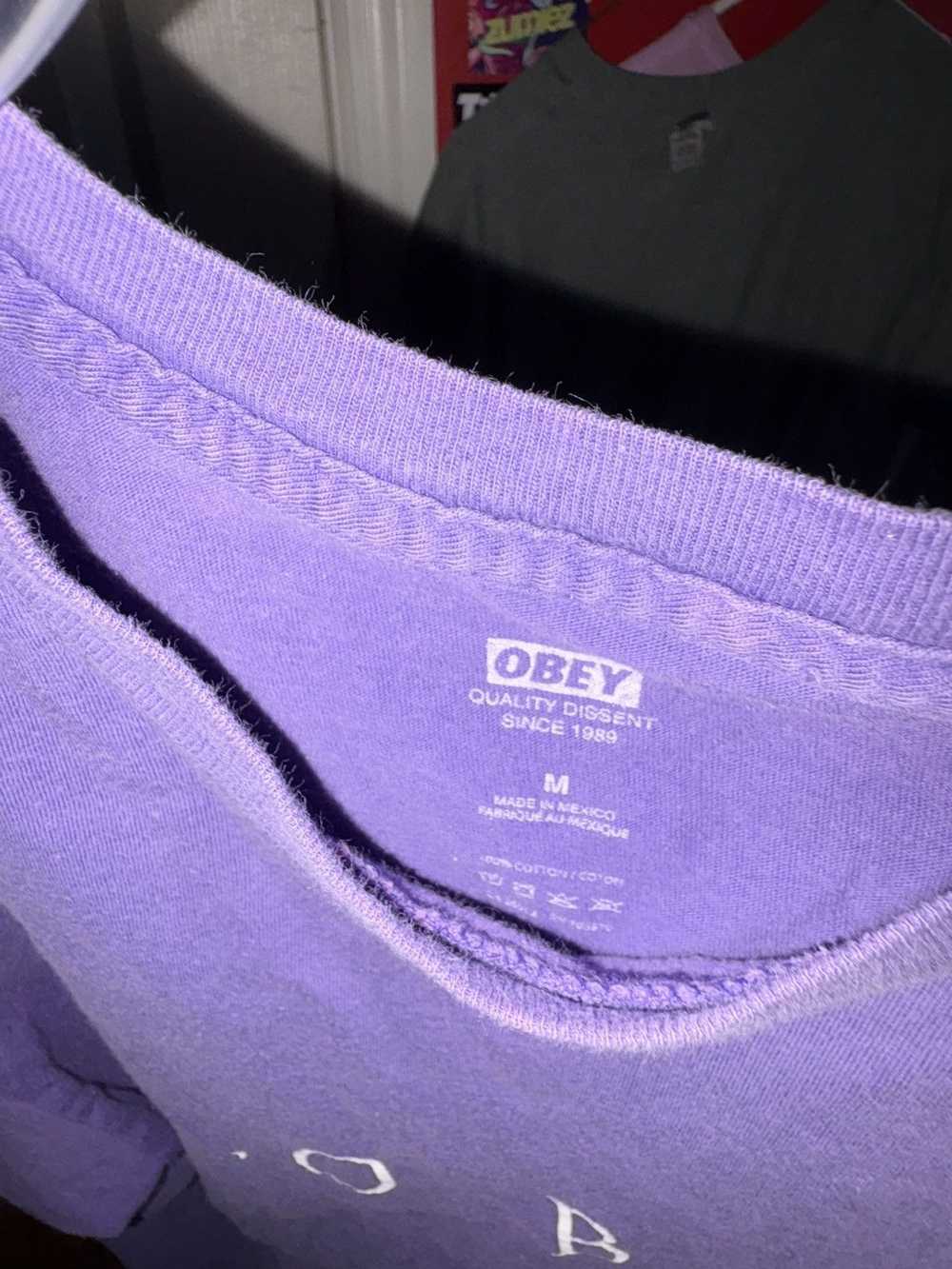 Obey PURPLE OBEY TEE *RARE* - image 2