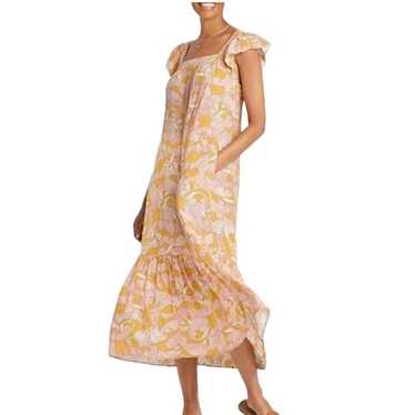 KNOX ROSE Mustard Yellow Pink Tropical Floral Sle… - image 1