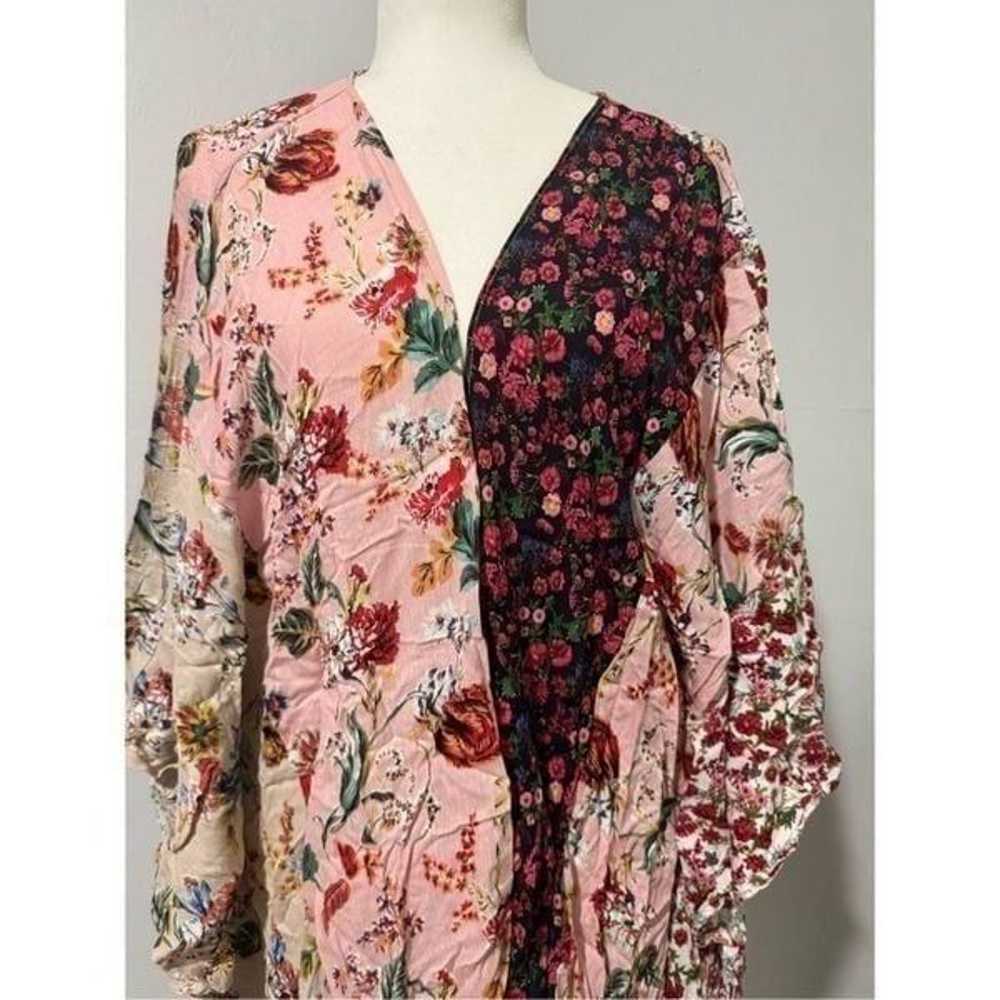 Umgee Mixed floral print short sleeve Kimono 1xl/… - image 11