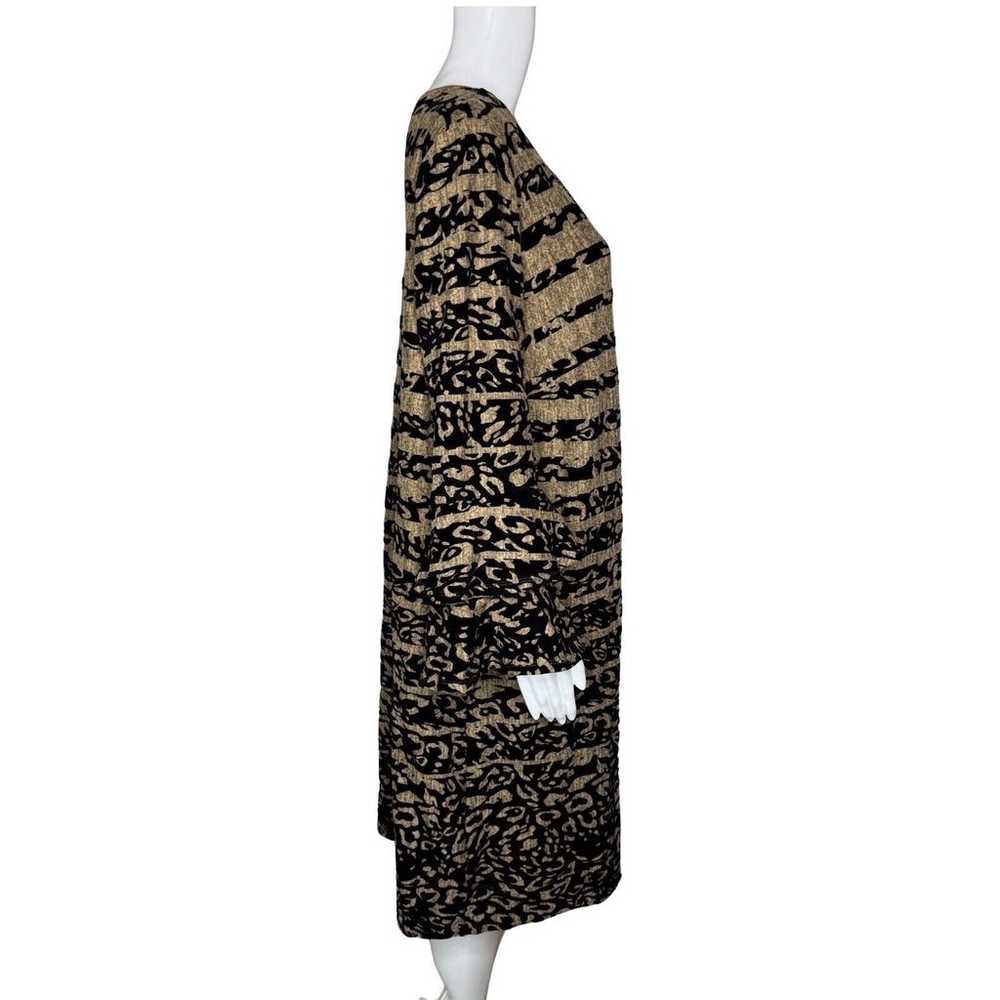 Tacera Dress Women 2X Brown Black Stripe Cheetah … - image 2