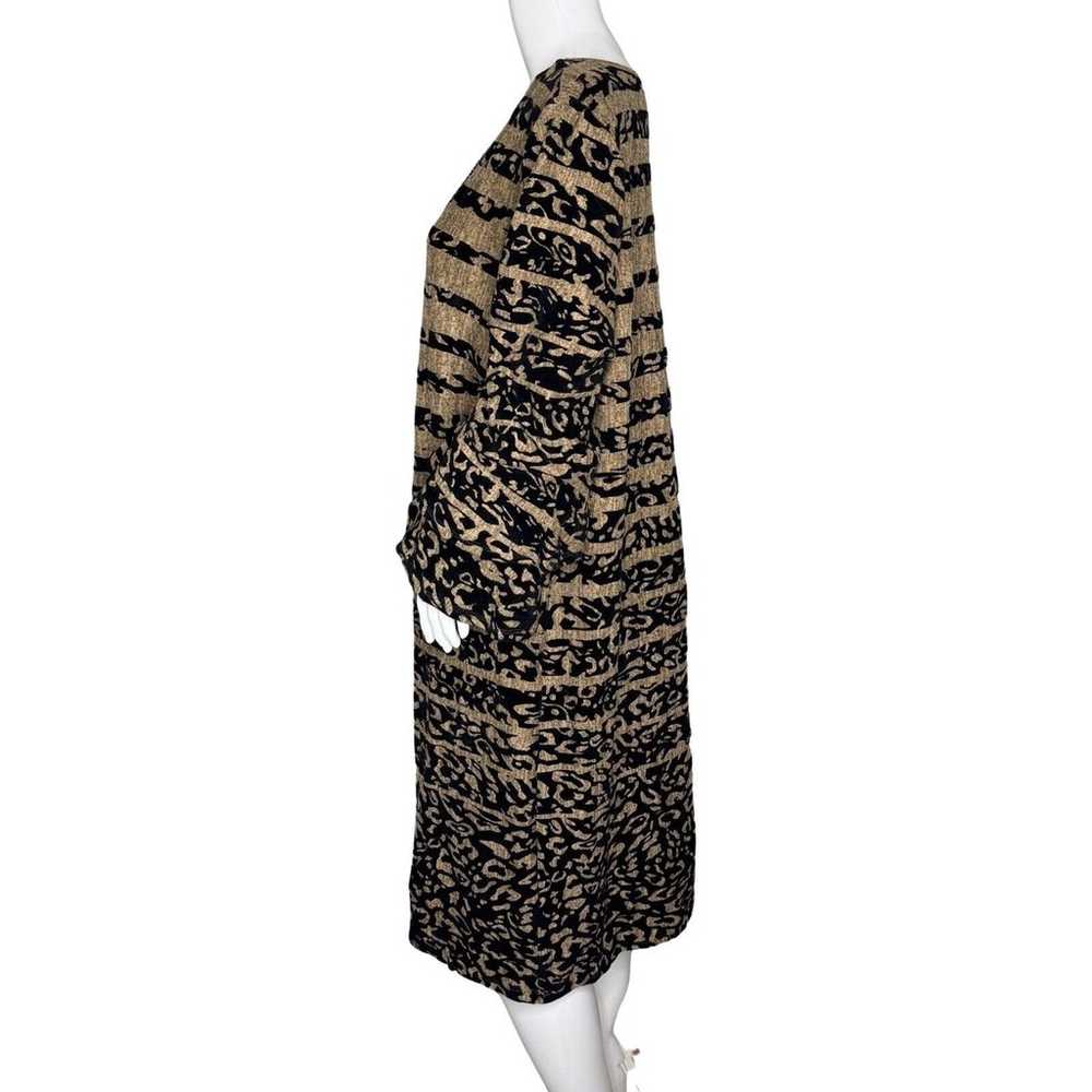 Tacera Dress Women 2X Brown Black Stripe Cheetah … - image 3