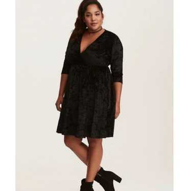 Black Crushed Velvet Mini Dress Torrid