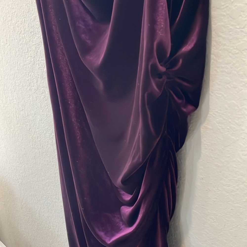 Vince Camuto velveteen purple ruched dress - image 3