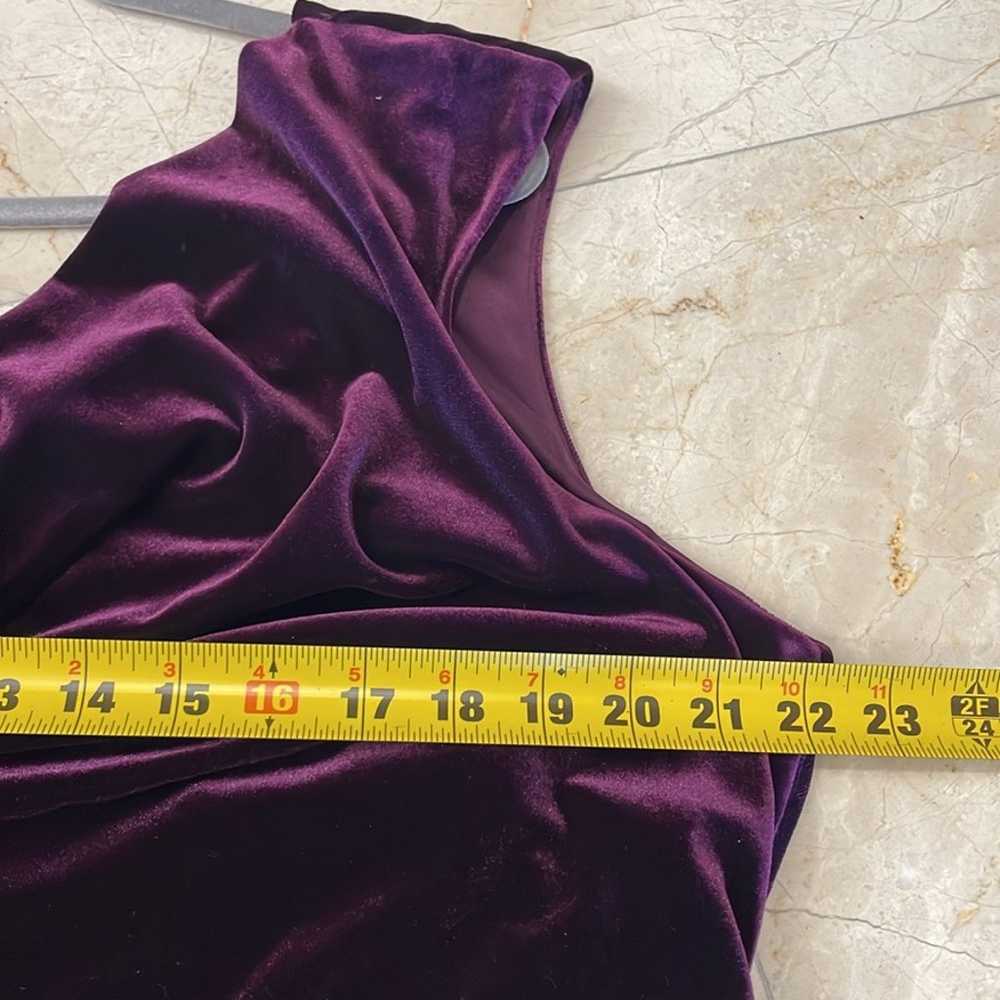 Vince Camuto velveteen purple ruched dress - image 8