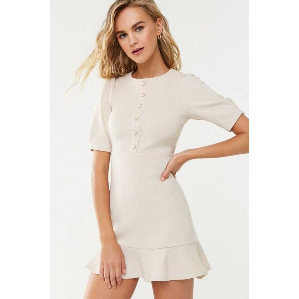 Forever 21 dress small ivory fit and flare excell… - image 1