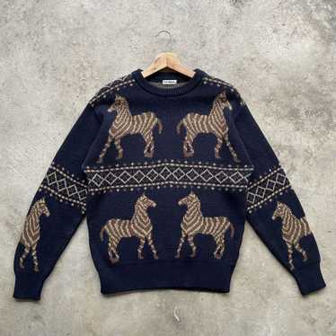 Aran Isles Knitwear × Coloured Cable Knit Sweater… - image 1