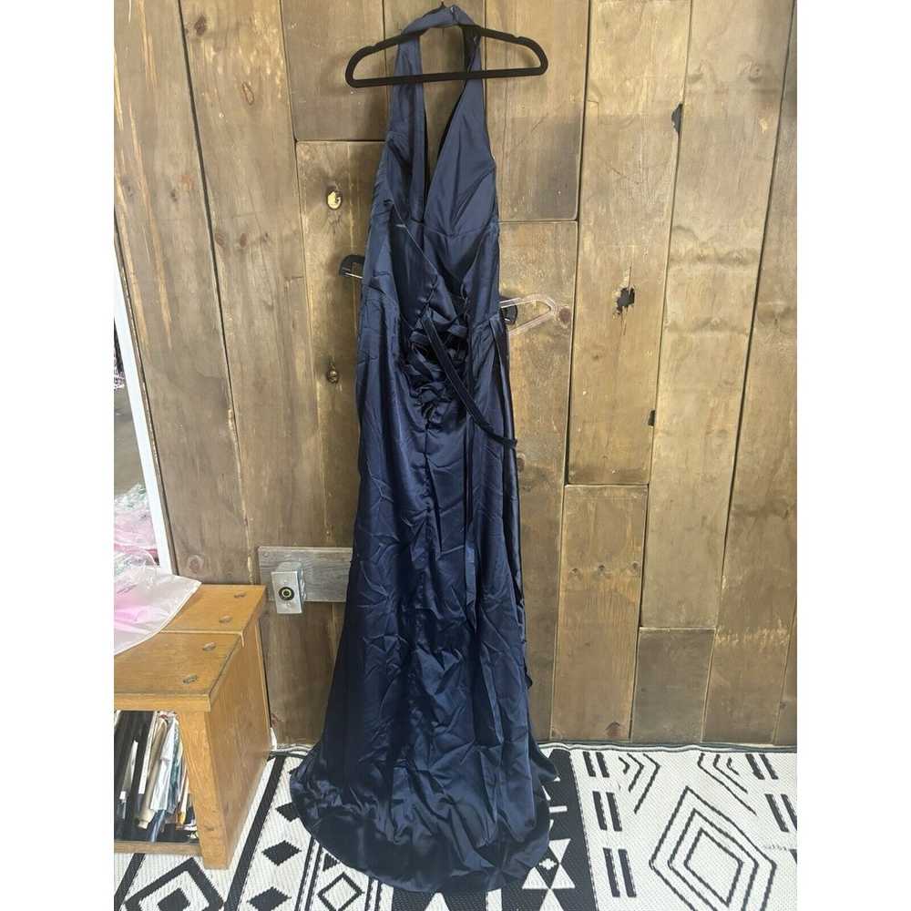 Blue Long Formal brides maid -party Dress Size 4 - image 4