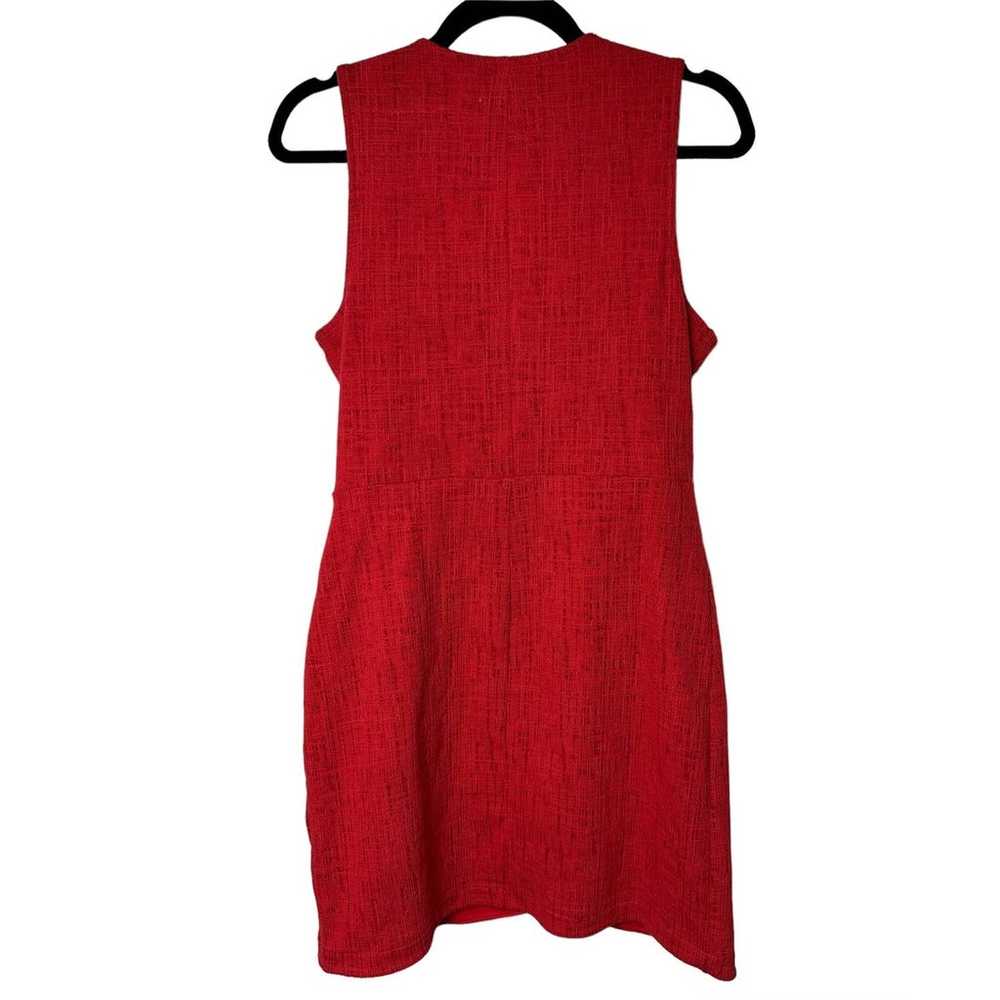 Madewell Texture & Thread Small Red Wrap Dress - image 2