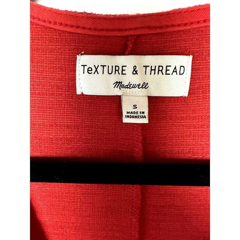 Madewell Texture & Thread Small Red Wrap Dress - image 3