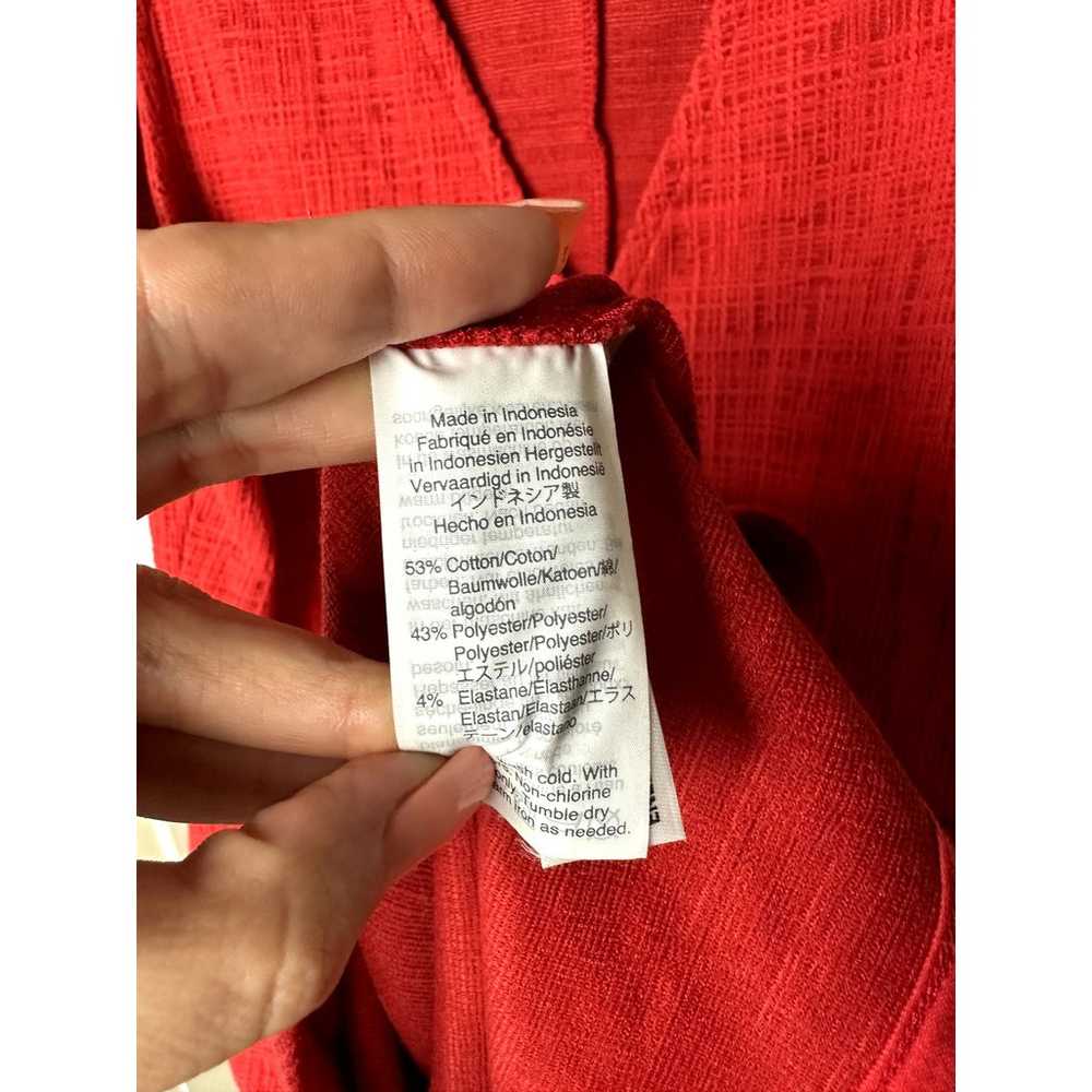 Madewell Texture & Thread Small Red Wrap Dress - image 4