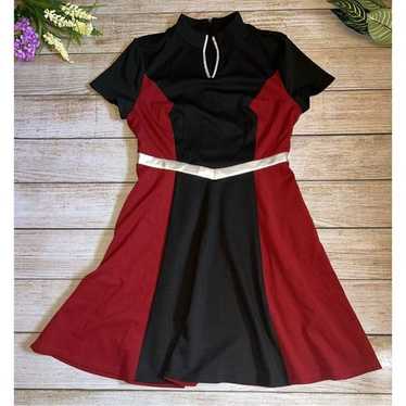 Hot Topic Red and Black Cosplay Dress (Medium)