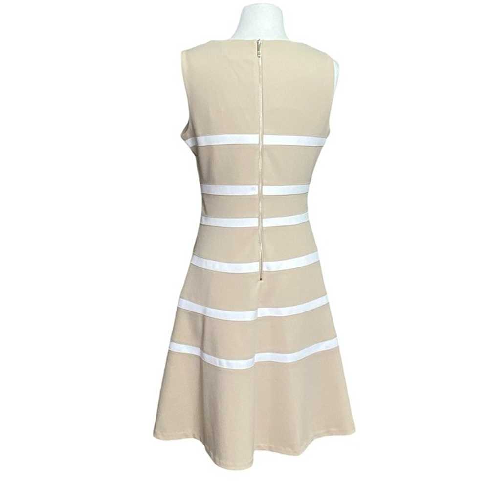 Tommy Hilfiger Beige and White Striped Dress Size… - image 3