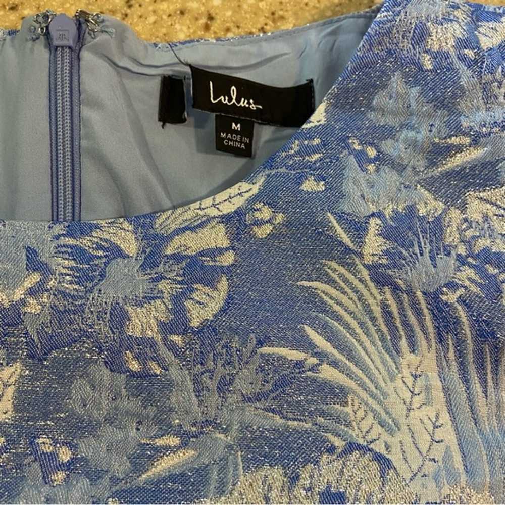 NWOT Lulus Exceptional Icon Blue Floral Jacquard … - image 10