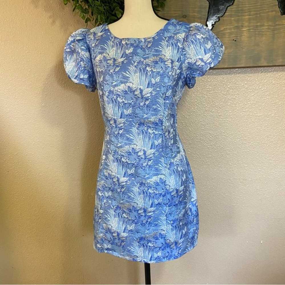 NWOT Lulus Exceptional Icon Blue Floral Jacquard … - image 3