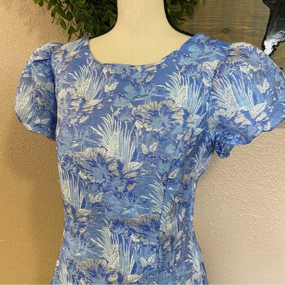 NWOT Lulus Exceptional Icon Blue Floral Jacquard … - image 6