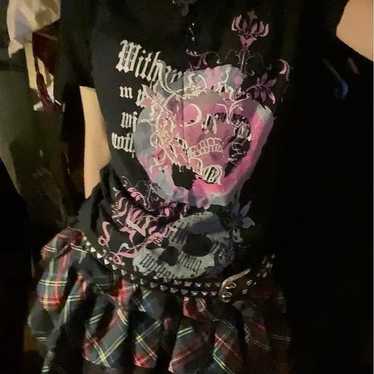 Fairy Grunge Y2K Punk Punk Gal Top Heisei Skull