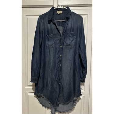 Cloth And Stone Chambray Shirt Dress Medium High … - image 1