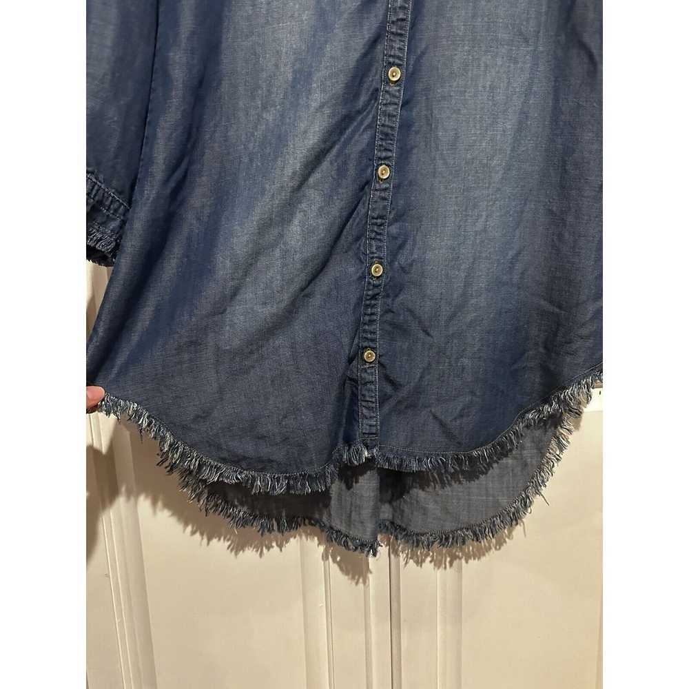 Cloth And Stone Chambray Shirt Dress Medium High … - image 6