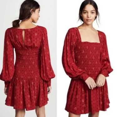 Free People two faces mini dress Sz L