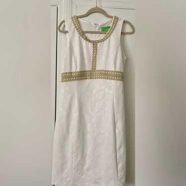 ** White Embroidered Midi Sleeveless Dress ** - image 1