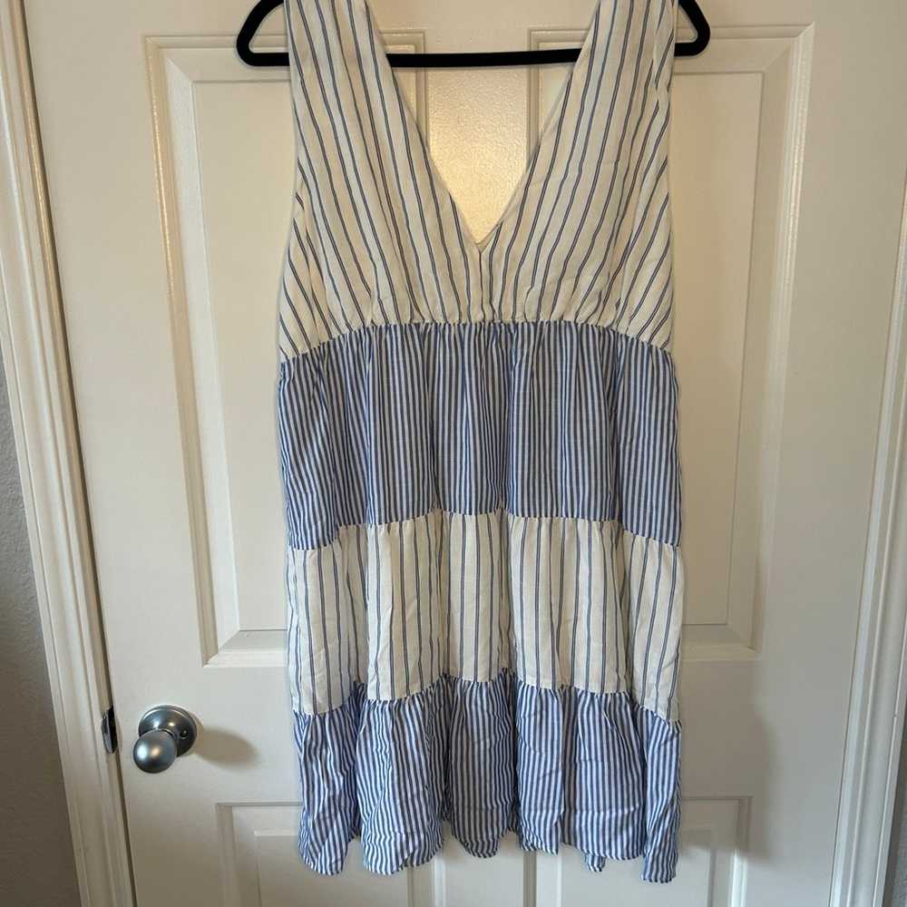 Striped Tiered Dress NWOT - image 4