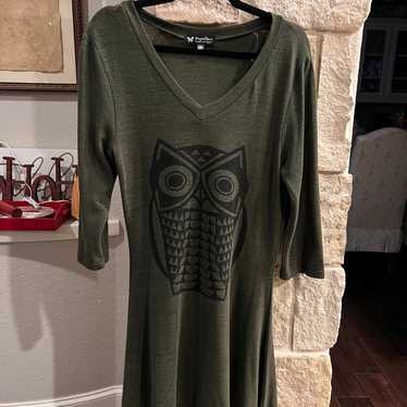 forest green cotton dress