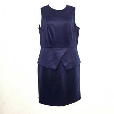 Donna Morgan Navy Blue Sheath Dress Size 14