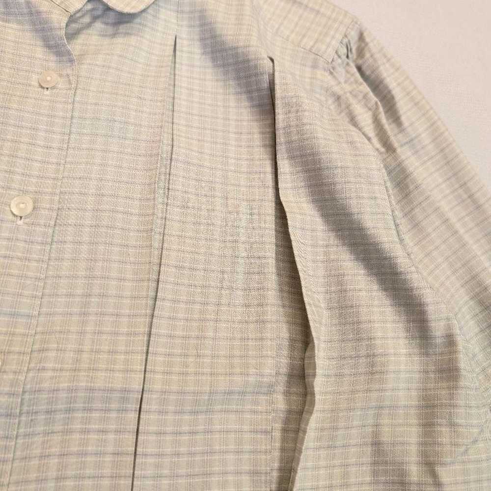 【Aquascutum】80s checkered pleated blouse/shirt in… - image 3