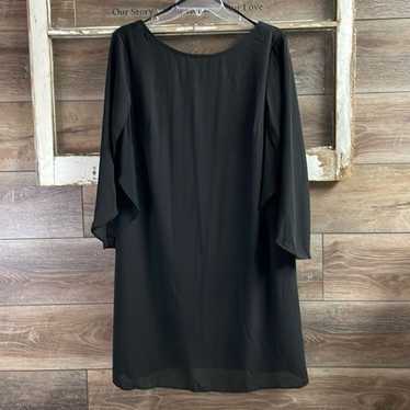 AB STUDIO Ladies Little Black Flowy Dress Size La… - image 1