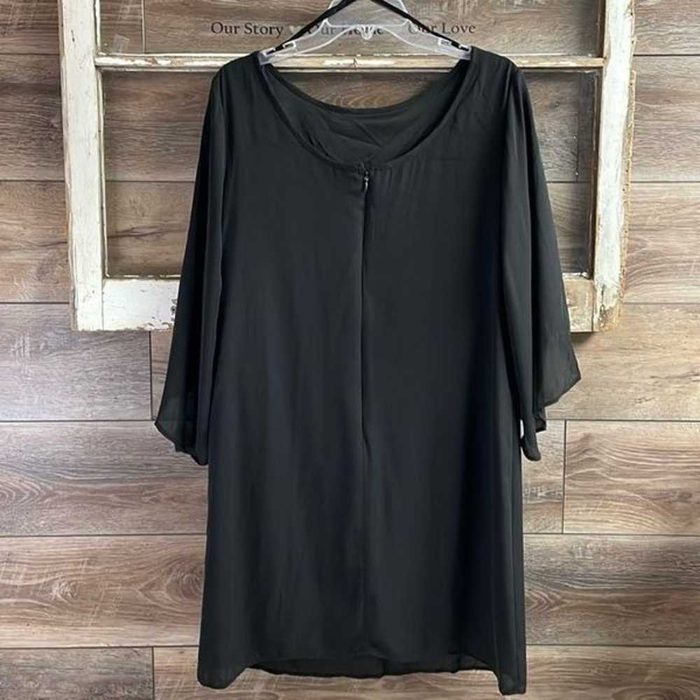 AB STUDIO Ladies Little Black Flowy Dress Size La… - image 3