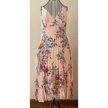 Elegant Floral Pleated Midi Dress - Perfect for S… - image 1