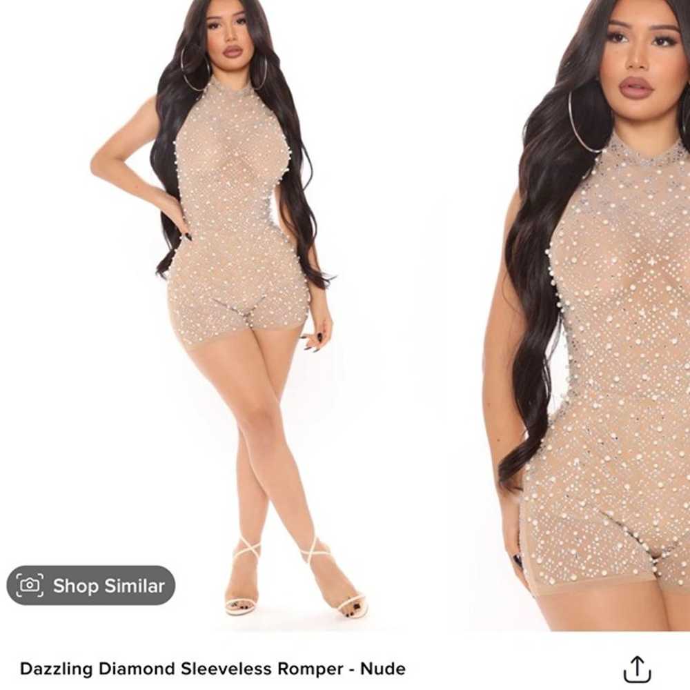 Pearl/Rhinestone Romper - image 1